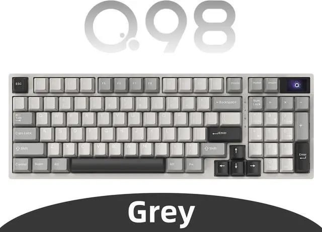 Alt view image 2 of 7 - SAMA Q98 Tri-Mode Wireless Mechanical Gaming Keyboard with LCD display,RGB Hot-swappable Programmable Gaming Keyboard, 2.4G Wireless/Bluetooth/Wired with PBT Double-Shot Keycaps,4000mAh
