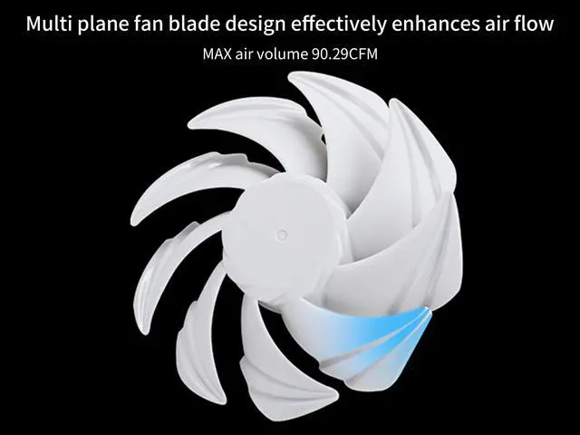 Alt view image 6 of 7 - SAMA SF200 3 in 1 Case Fans with Fan Hub 4Pin PWM 120mm PC Fan 12v High Airflow Premium Quiet Mode Computer Cooling Case Black White