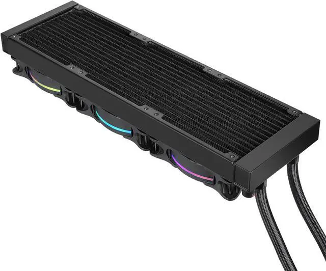Alt view image 7 of 7 - SAMA  Halo-360 AIO ARGB 360mm Liquid Cooler 3x120mm Addressable RGB PWM fans PC Cooling Water Cooler for AMD/Intel Black