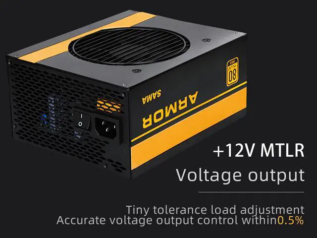 Alt view image 4 of 7 - SAMA 650W Power Supply 80 Plus Gold Full Voltage Full Modular 12V FDB Silent Fan PSU ATX Power for 4000 Series Graphics Cards Black 10 Year Warranty