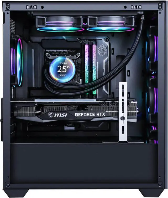 Alt view image 5 of 7 - SAMA 2251 Tempered Glass Micro ATX Mid Tower Gaming Computer Case ,Type C USB3.0x2 Support Back Plug PC Gaming Case,4 × 120mm ARGB Fans