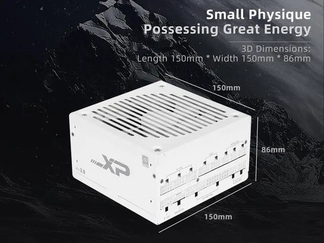 Alt view image 7 of 7 - SAMA XP 850w ATX Power Supply PSU For Gaming Computer PC Power Supply Unit White - 80 Plus Platinum Gold - ATX 3.0 & PCIe 5.0 Compliant - Fully Modular - Low Noise Intelligent ECO Silent Fan