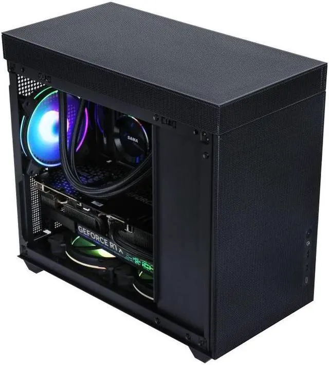 Alt view image 5 of 8 - SAMA IM01 Pro High Air Flow Natural Cooling Metal Mesh Panel MATX Micro ATX PC Computer Case Black, Good ventilated, Durable, Real bargain, Supports Upright/ Inverted Installation