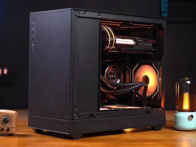 Alt view image 7 of 8 - SAMA IM01 Pro Black Tempered Glass Micro ATX Mid Tower Gaming Computer Case, Type-C USB3.0*2 w/1x120mm silent fan pre-installed