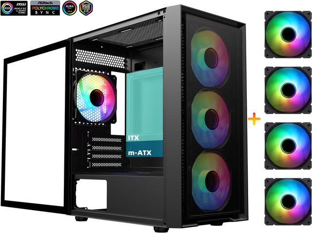 SAMA M203 Black Tempered Glass Micro ATX Mid Tower Gaming