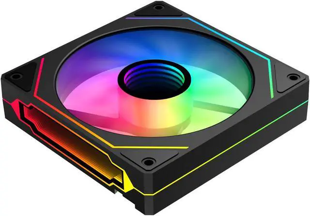Alt view image 7 of 7 - SAMA YF1202I Black PWM ARGB120mm Case Fans, 4Pin PWM 5V 3Pin ARGB High Airflow Low Noise Infinity Mirror Cooling Fan