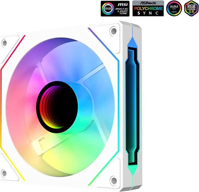 Main image of SAMA YF1202I White PWM ARGB120mm Case Fans, 4Pin PWM 5V 3Pin ARGB High Airflow Low Noise Infinity Mirror Cooling Fan