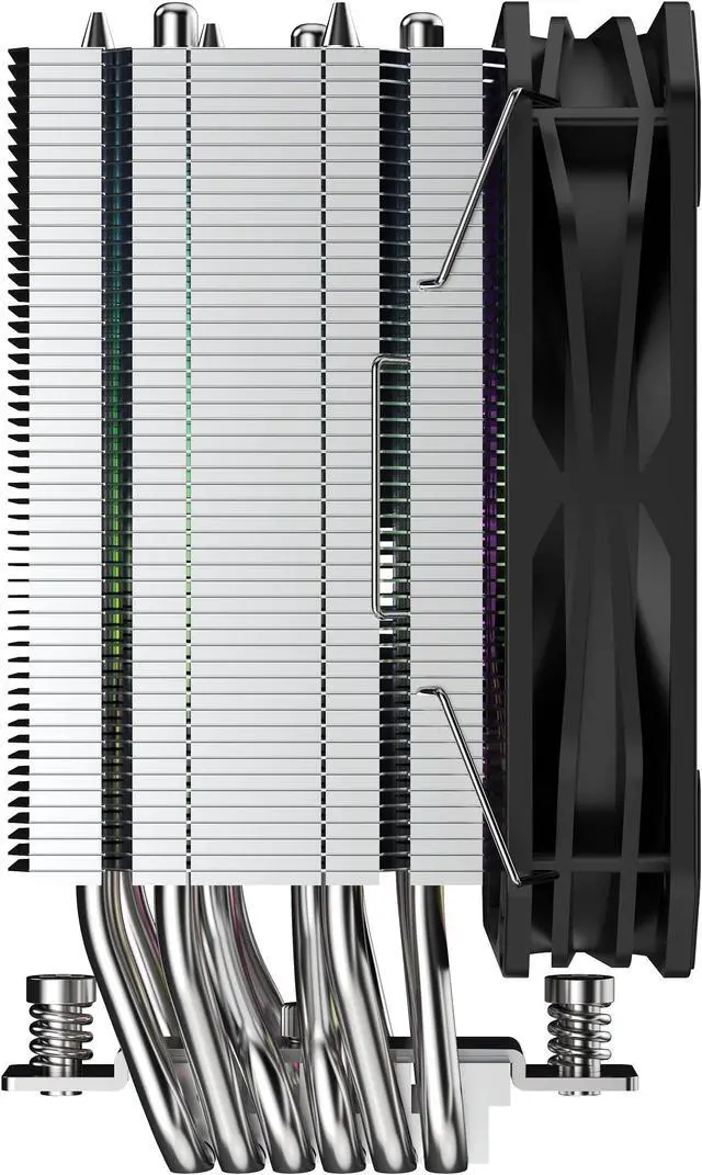 Alt view image 6 of 7 - SAMA 6P130 ARGB Blcak CPU Air Cooler 130mm Cooling Fan Addressable RGB Aluminum PC CPU Heatsink