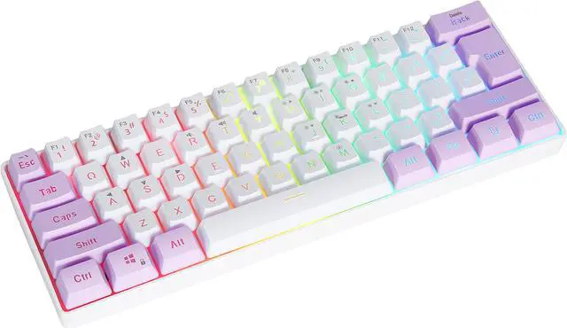 Alt view image 7 of 7 - SAMA Gaming Keyboard 60 percent, 61 Keys RGB Backlit Wired Keyboard, Waterproof Mini Compact Gaming Keyboard for PC/Mac Gamer, Travel, Easy to Carry on Business Trip