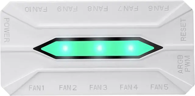 Alt view image 7 of 7 - SAMA 20-Port Case Fan Hub with Remote, SATA Power 10-Port 4-Pin PWM Fan Speed and 10-Port 3-Pin ARGB Lighting Controller