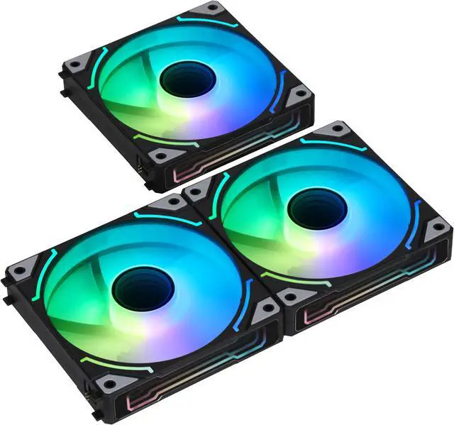 Alt view image 6 of 7 - SAMA YE1203 PWM ARGB PC Case Fan 120mm Black, 3 in 1 High Airflow Low Noise Computer Cooling Fans, RGB Intelligent Control Uni Fan
