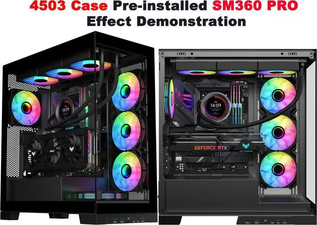 Alt view image 6 of 7 - SAMA SM360 PRO AIO 360mm Liquid Cooler 2.8 inch Screen LCD Display CPU Cooler , Gaming Computer PC Cooler with 3 ARGB PWM Silent Fans