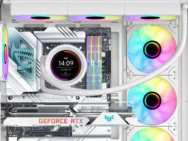 Alt view image 2 of 7 - SAMA SM360 PRO AIO 360mm Liquid Cooler 2.8 inch Screen LCD Display CPU Cooler , Gaming Computer PC Cooler with 3 ARGB PWM Silent Fans