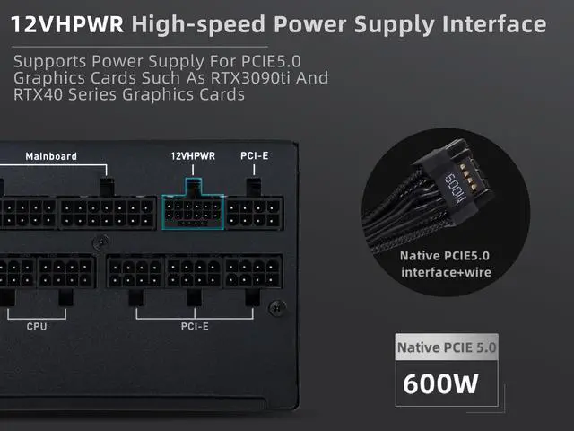Alt view image 3 of 7 - SAMA XP 1200w ATX Power Supply PSU For Gaming Computer PC Power Supply Unit - 80 Plus Platinum - ATX 3.0 & PCIe 5.0 Compliant - Fully Modular - Low Noise Intelligent ECO
Silent Fan- Japanese Capacitor