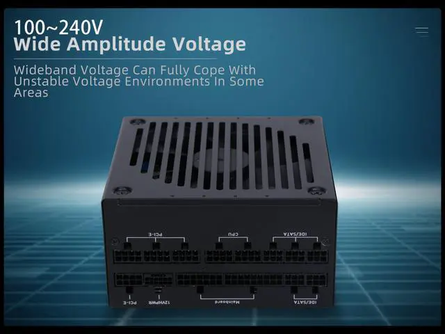 Alt view image 6 of 7 - SAMA XP 1200w ATX Power Supply PSU For Gaming Computer PC Power Supply Unit - 80 Plus Platinum - ATX 3.0 & PCIe 5.0 Compliant - Fully Modular - Low Noise Intelligent ECO
Silent Fan- Japanese Capacitor
