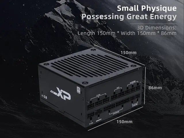 Alt view image 8 of 7 - SAMA XP 1200w ATX Power Supply PSU For Gaming Computer PC Power Supply Unit - 80 Plus Platinum - ATX 3.0 & PCIe 5.0 Compliant - Fully Modular - Low Noise Intelligent ECO
Silent Fan- Japanese Capacitor