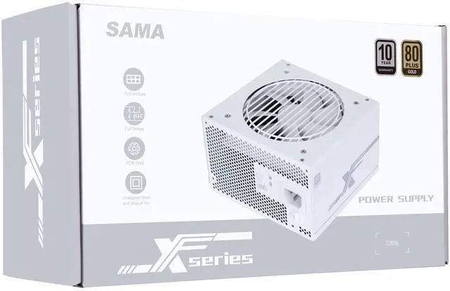 Alt view image 6 of 6 - SAMA 850W ATX3.0 Fully Modular 80 Plus Gold Power Supply  PSU, Japanese Capacitors Full Voltage ATX gaming  Power Supply,FDB Silent Fan PCIe 5.0 600W 12VHPWR Cable Included