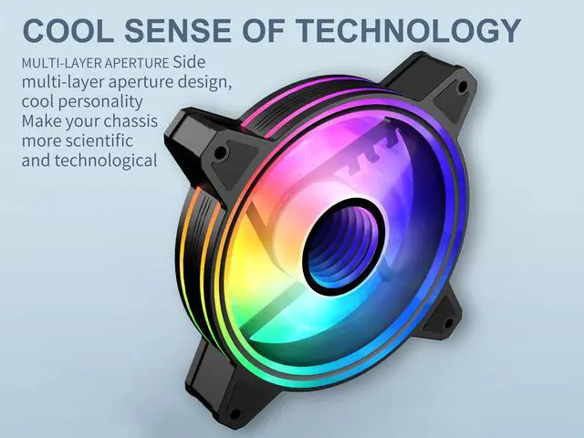 Alt view image 2 of 7 - SAMA 6CF1202I Series, ARGB 120mm Fan, Extremely Cooling Performance, Computer Case Fan, Single Fan - Black