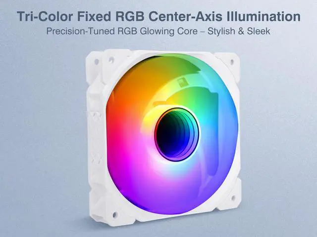 Alt view image 3 of 7 - SAMA INFW PC Case Fan, 120 mm High Performance Fixed-color fan , ARGB lighting, 4pin IDE power connector, White