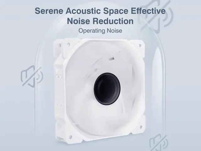 Alt view image 6 of 7 - SAMA INFW PC Case Fan, 120 mm High Performance Fixed-color fan , ARGB lighting, 4pin IDE power connector, White
