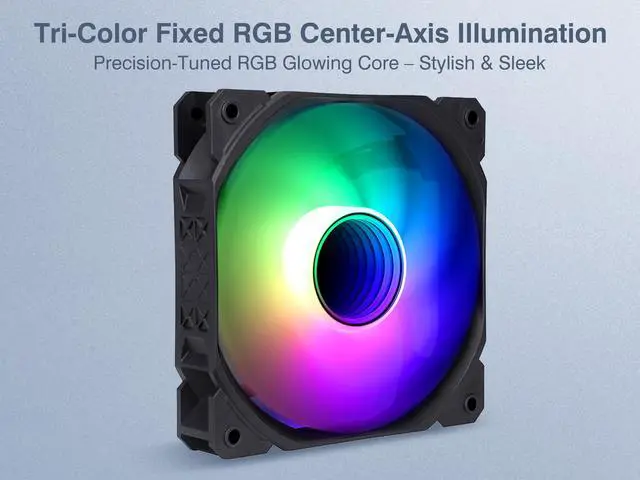 Alt view image 3 of 7 - SAMA INFB PC Case Fan, 120 mm High Performance Fixed-color fan , ARGB lighting, 4pin IDE power connector, Black