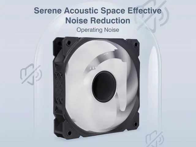 Alt view image 5 of 7 - SAMA INFB PC Case Fan, 120 mm High Performance Fixed-color fan , ARGB lighting, 4pin IDE power connector, Black