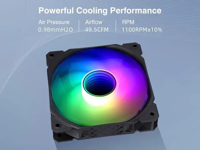 Alt view image 2 of 7 - SAMA INFB PC Case Fan, 120 mm High Performance Fixed-color fan , ARGB lighting, 4pin IDE power connector, Black