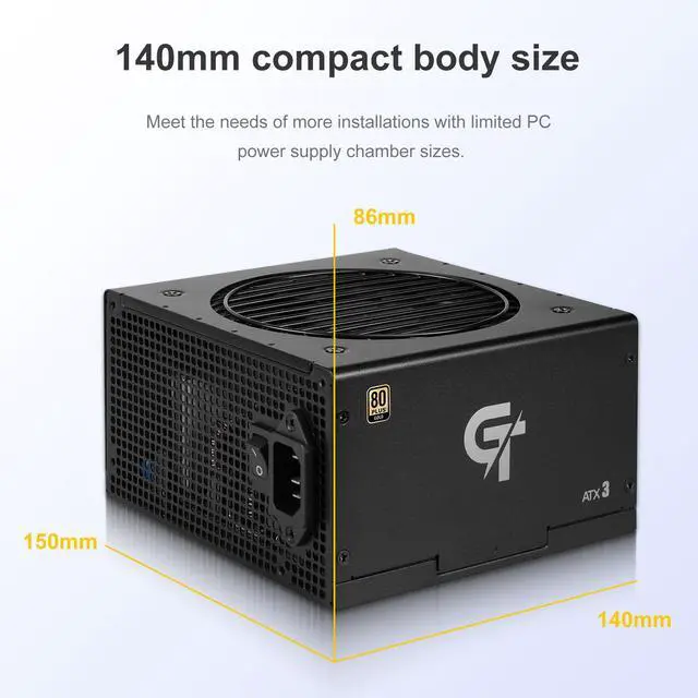 Alt view image 5 of 7 - SAMA GT850BK Black 80 PLUS Gold Fully Modular ATX Power Supply - ATX 3.1 & PCIe 5.1 Compliant - Japanese Capacitors - FDB Fan with Auto Speed Control - 5 Year Warranty