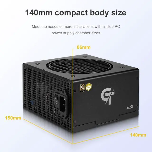 Alt view image 5 of 7 - SAMA GT650BK Black 80 PLUS Gold Fully Modular ATX Power Supply - ATX 3.1 & PCIe 5.1 Compliant - Japanese Capacitors - FDB Fan with Auto Speed Control - 5 Year Warranty