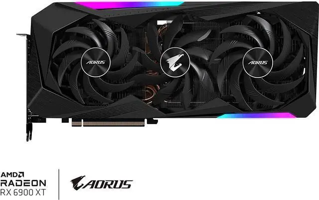 Alt view image 6 of 7 - GIGABYTE AORUS Radeon RX 6900 XT Master 16G Graphics Card, MAX-Covered Cooling, 16GB 256-bit GDDR6,