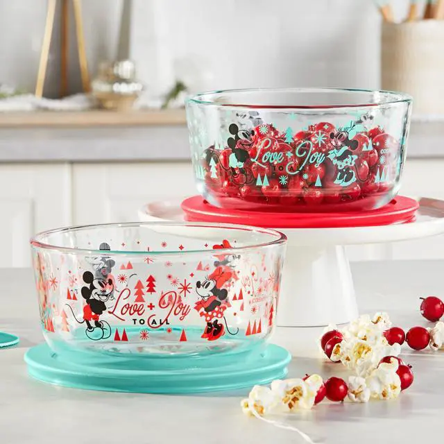 Alt view image 2 of 5 - Mickey & Friends™ 8-piece Decorated Glass Storage Container Set, Holiday Edition