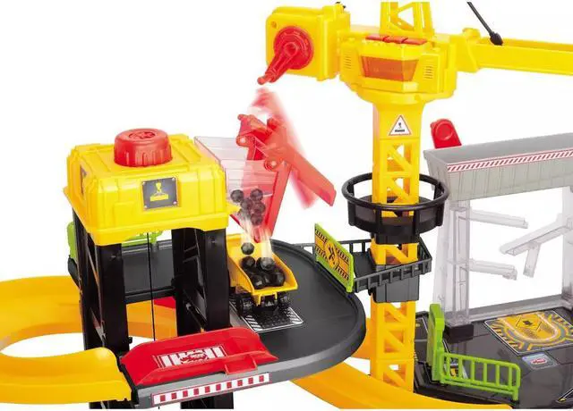Alt view image 6 of 6 - Dickie Toys Construction Playset with 4 Diecast Cars