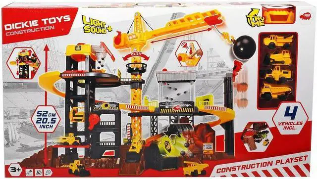 Alt view image 3 of 6 - Dickie Toys Construction Playset with 4 Diecast Cars