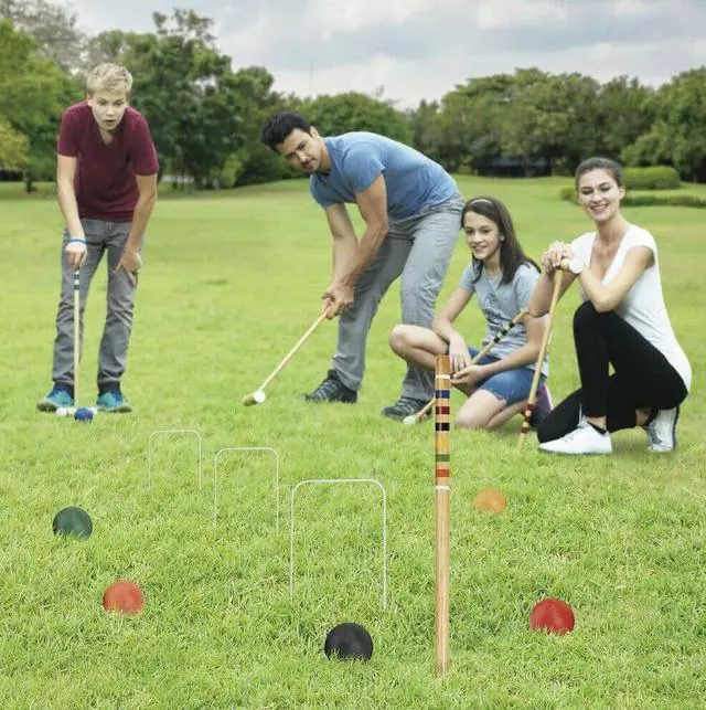 Alt view image 2 of 2 - 6-Player Croquet Game