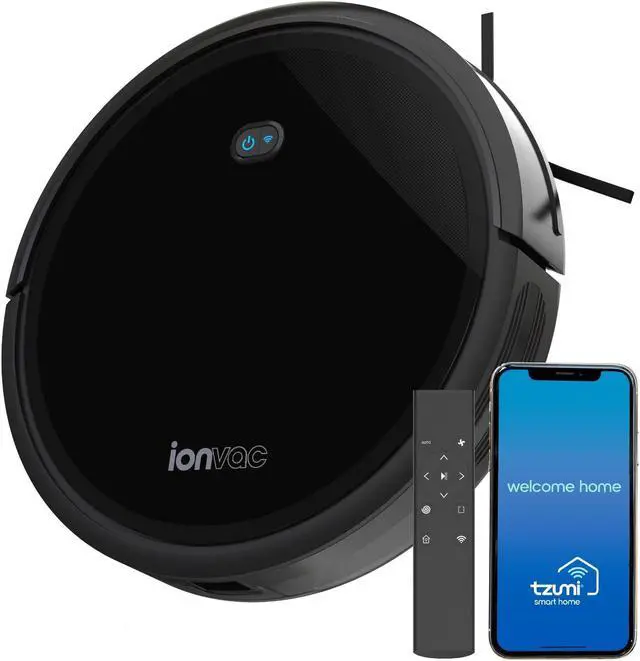 Alt view image 3 of 7 - Ionvac Robotic Vacuum Cleaner Wi-Fi Connected Self-Charging