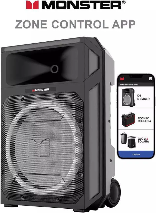 Alt view image 5 of 7 - Monster X6 All-in-One PA Bluetooth Speaker System