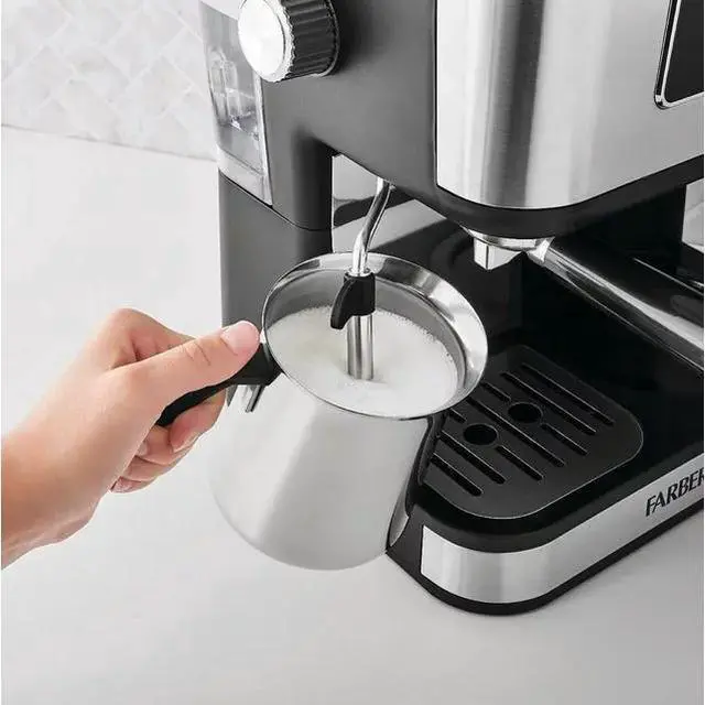 Alt view image 4 of 6 - Farberware Dual Brew, 10 Cup Coffee + Espresso, Black and Stainless Finish, Touc