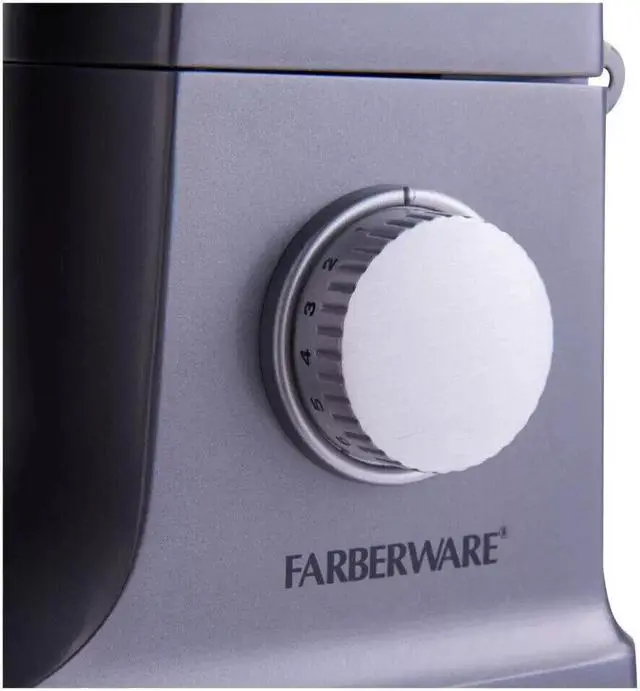 Alt view image 3 of 5 - 6 Speed 4.7 Quart Gun Metal Professional Stand Mixer Farberware
