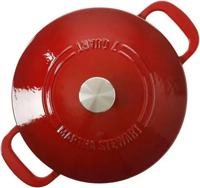 Alt view image 5 of 7 - Martha Stewart 7-Quart Enamel on Cast Iron Dutch Oven