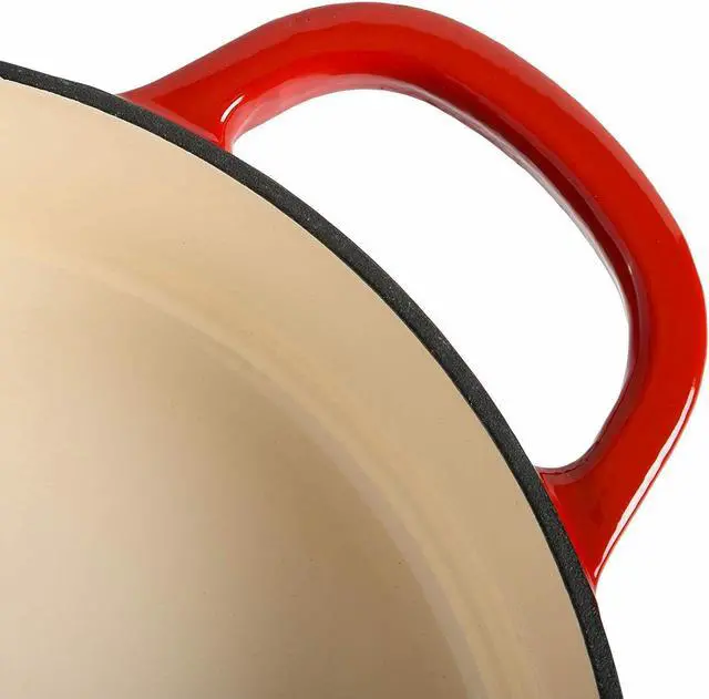 Alt view image 3 of 7 - Crock Pot Artisan Enameled Cast Iron Braiser W/Lid, 5 Quart, Scarlet Red