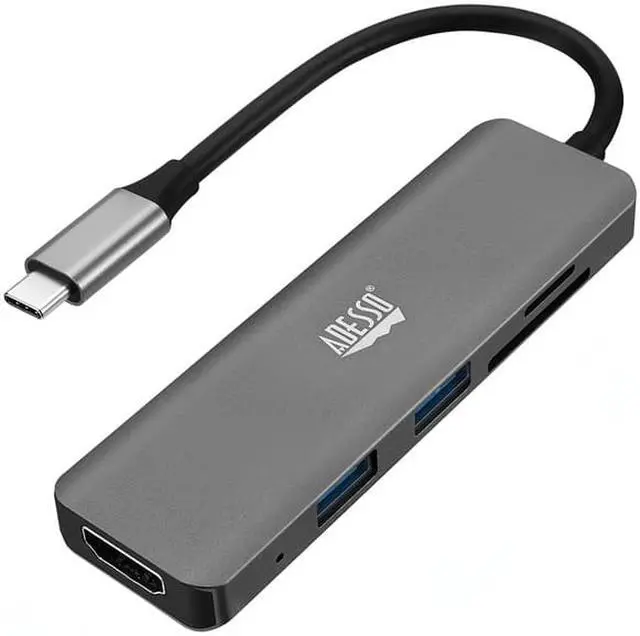 Alt view image 8 of 20 - Adesso 6-in-1 USB-C Multi-Port Docking Station TAA Compliant AUH4020