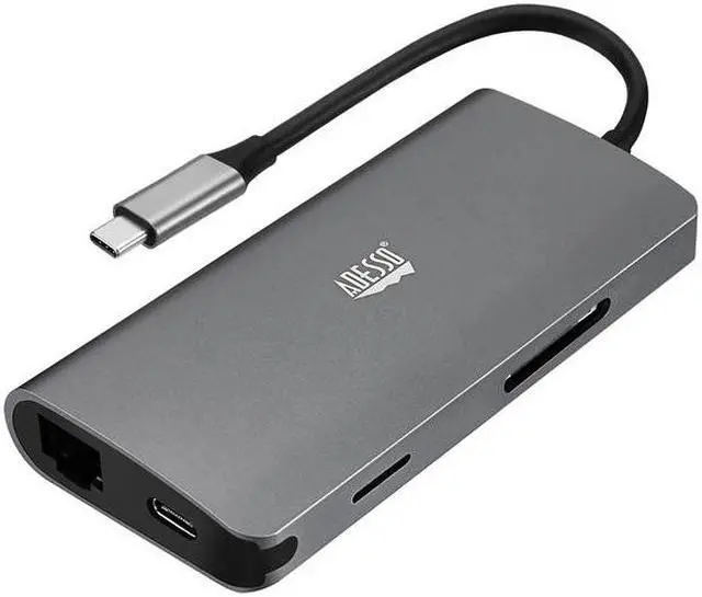 Alt view image 9 of 20 - Adesso 8-in-1 USB-C Multi-Port Docking Station TAA Compliant AUH4030