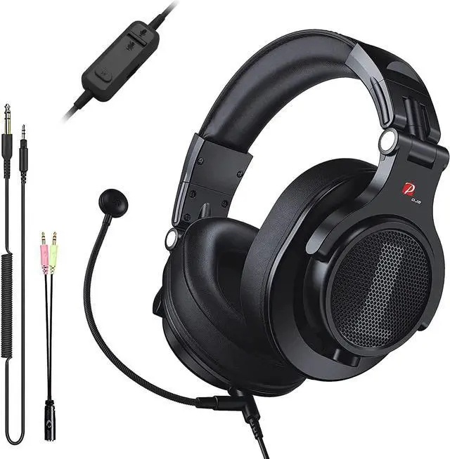 Main image of Prosonic DJ2KG Headsets with Boom Mic, Wired Over Ear Headphones for Business Meeting, Skype Zoom, PC Gaming,PS4, Xbox One, Discord, Podcast, Headset with SharePort & Volume Control (Black)