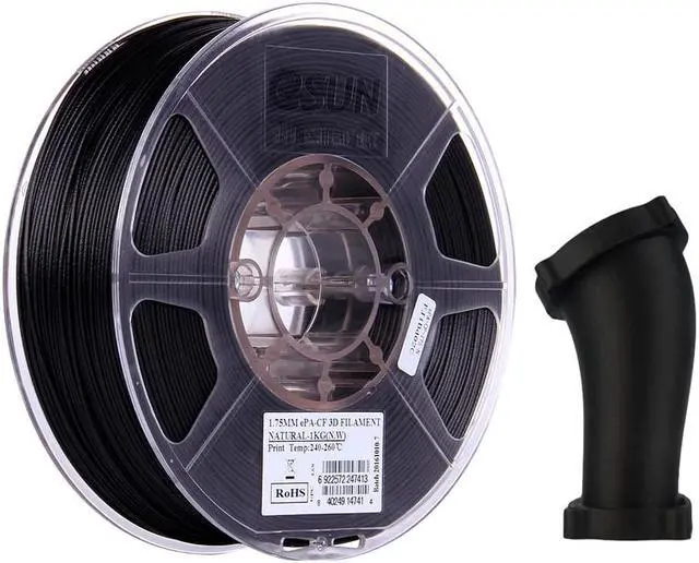 Alt view image 3 of 4 - eSUN Carbon Fiber Filled Nylon Filament 1.75mm, 3D Printer Filament PA-CF, Dimensional Accuracy +/- 0.05mm, 1KG Spool (2.2 LBS) 3D Printing Filament for 3D Printers, Natural