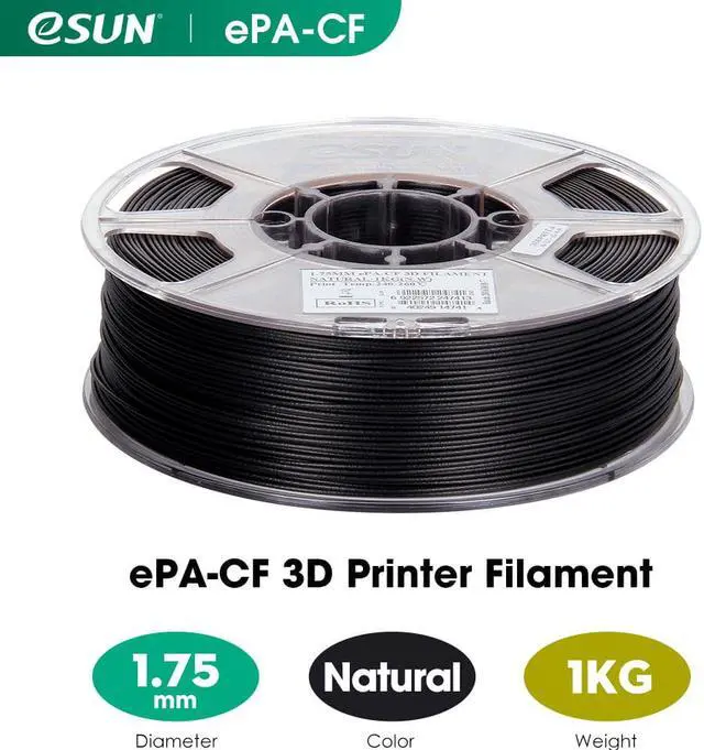 Alt view image 4 of 4 - eSUN Carbon Fiber Filled Nylon Filament 1.75mm, 3D Printer Filament PA-CF, Dimensional Accuracy +/- 0.05mm, 1KG Spool (2.2 LBS) 3D Printing Filament for 3D Printers, Natural