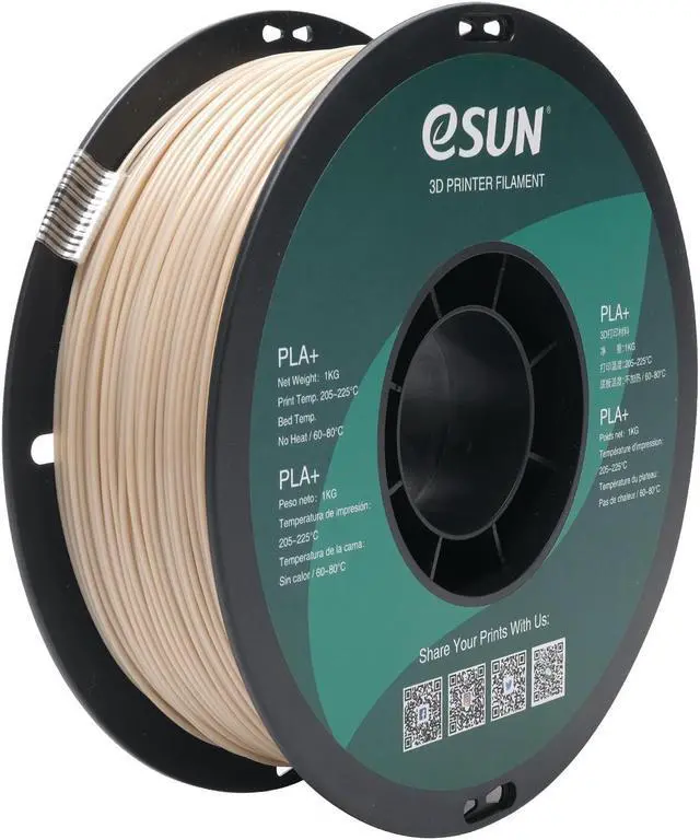 Main image of eSUN -Wholesale- 10 Rolls PLA+ Filament 1.75mm, 3D Printer Filament PLA Plus, Dimensional Accuracy +/- 0.03mm, 1KG Spool (2.2 LBS) 3D Printing Filament for 3D Printers Bone White