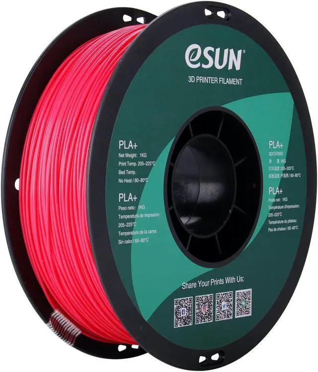 Main image of eSUN -Wholesale- 10 Rolls PLA+ Filament 1.75mm, 3D Printer Filament PLA Plus, Dimensional Accuracy +/- 0.03mm, 1KG Spool (2.2 LBS) 3D Printing Filament for 3D Printers Magenta