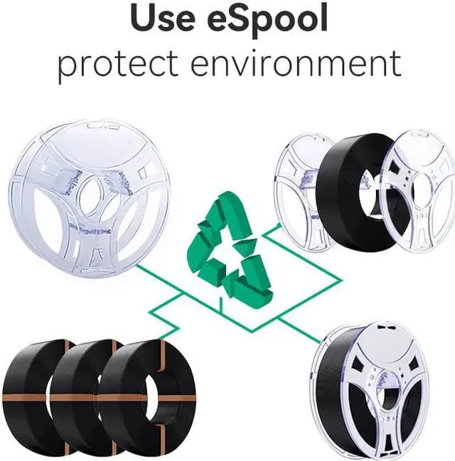 Alt view image 5 of 6 - eSUN PLA+ PLA PLUS Filament Refill 1KG 1.75mm for 3D Printer With NO Spool Grey