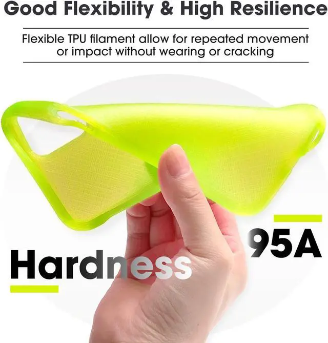 Alt view image 2 of 6 - eSUN Flexible TPU Filament 1.75mm, 3D Printer Filament TPU-95A, Dimensional Accuracy +/- 0.05mm, 1KG Spool (2.2 LBS) 3D Printing Filament for 3D Printers Transparent Red