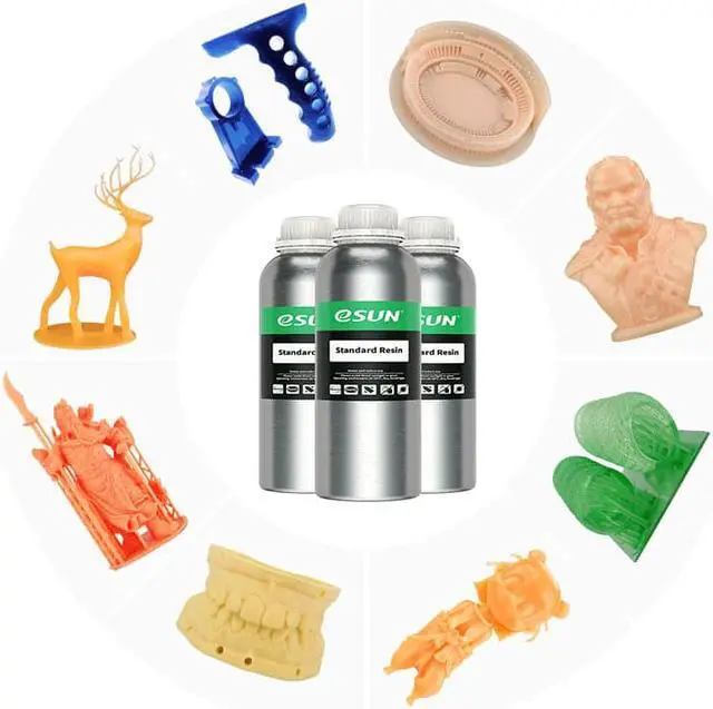 Alt view image 7 of 7 - eSUN 405nm LCD 3D Printer Rapid Resin Photopolymer Standard Resin Fast Curing Skin 1kg